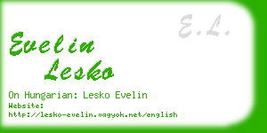 evelin lesko business card